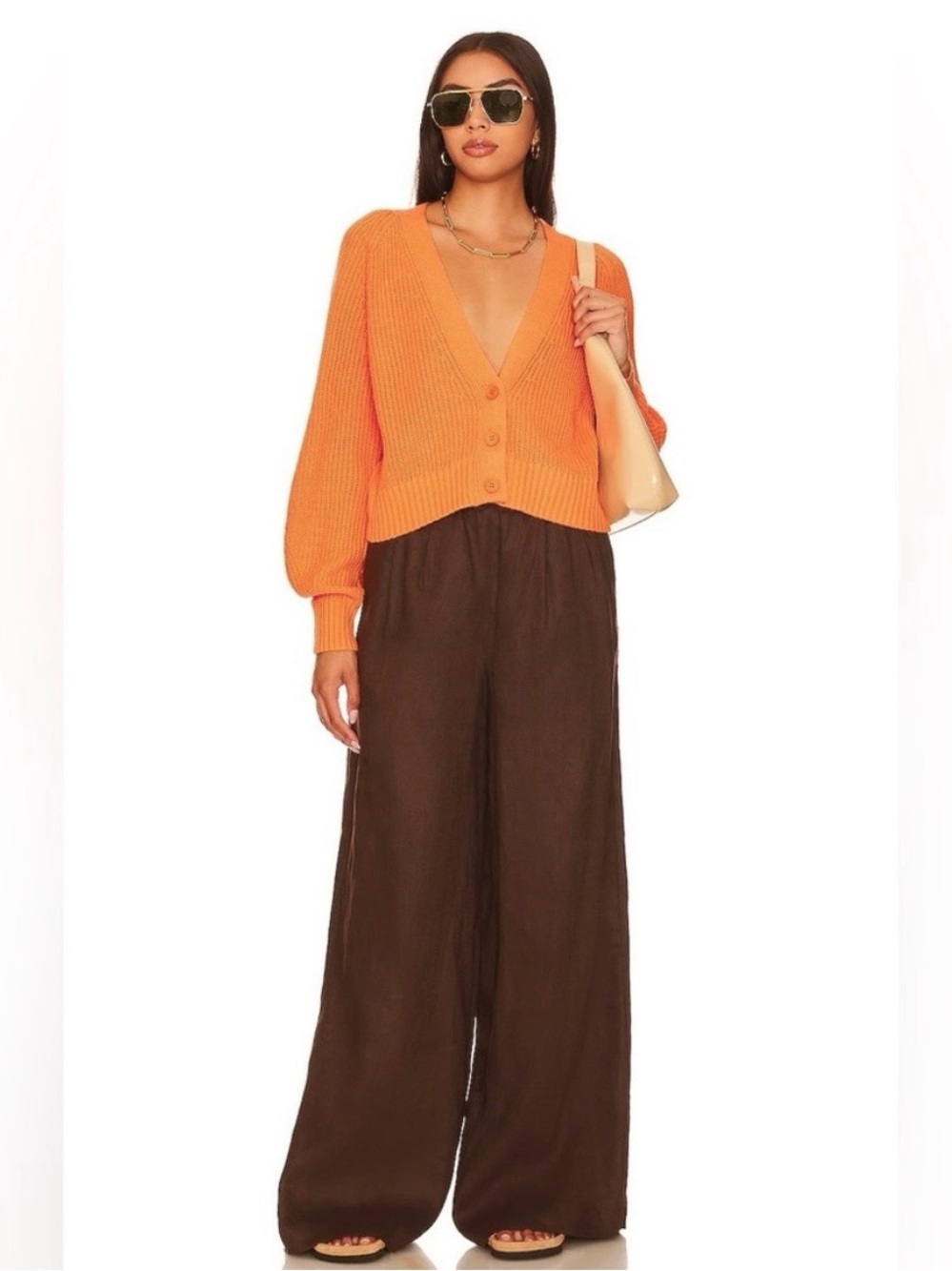 525 America Rumi Shaker Cardigan in Sorbet